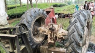 শ্রীমঙ্গলে কালনী এক্সপ্রেস ও ট্রাক্টরের সংঘর্ষে চালক আহত