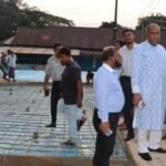 কাজিরবাজার গরুর হাট এলাকায় সিসিক প্রশাসকের উন্নয়ন কাজ পরিদর্শন