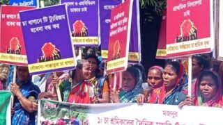 শ্রমিকদের ৪ দফা দাবি: সিলেটে বিক্ষোভ, ডিসিকে স্মারকলিপি
